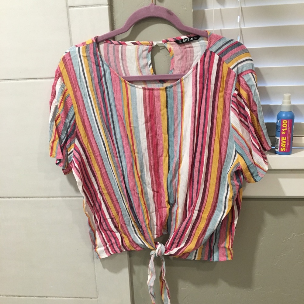 Multicolored striped blouse